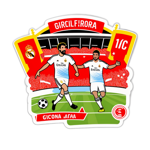 Fotballkamp mellom Girona FC og Real Madrid