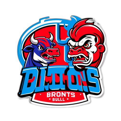 Playful Piston vs. Bull Rivalry Sticker