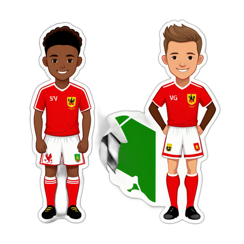 Wales és Belgium zászlói sportos hangulatban