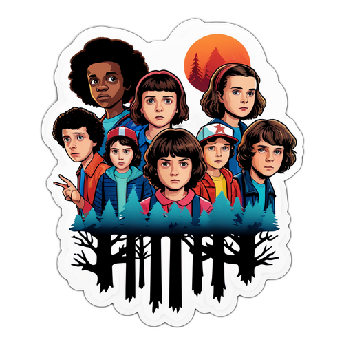 สติกเกอร์จาก Stranger Things บรรยากาศหลอน