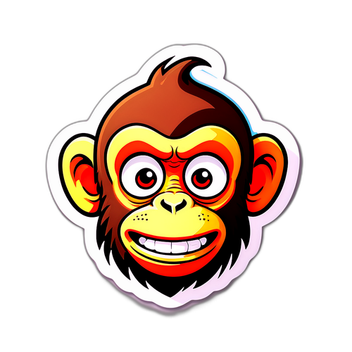 Stiker Monyet Lucu