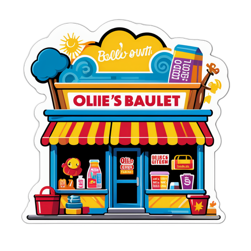 Cheerful Ollie's Bargain Outlet Sticker
