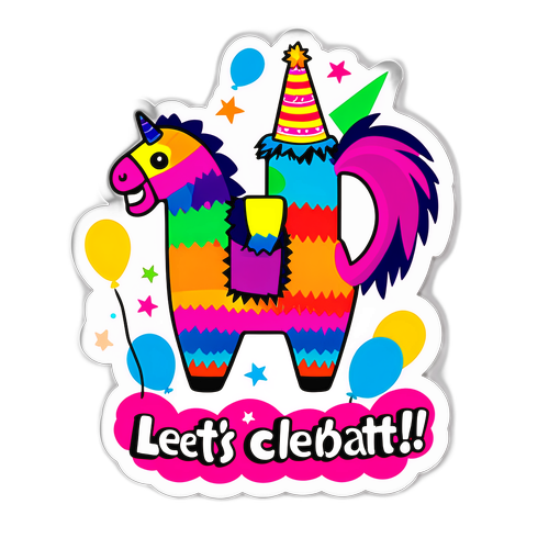 जन्मदिन का स्टिकर - चलो जश्न मनाएं!
