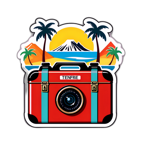 Retro-klistremerke for Tenerife