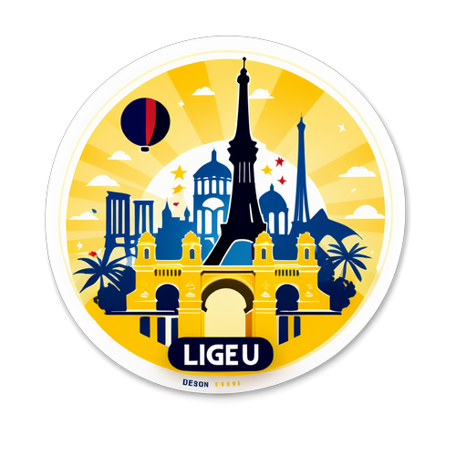 Sticker Ligue 1 Mega Gaya: Perpaduan Logo dan Mercu Tanda Perancis yang Mempesona!