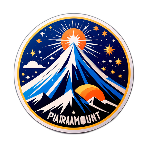 Логотип Paramount с Звездами и Всплесками Света