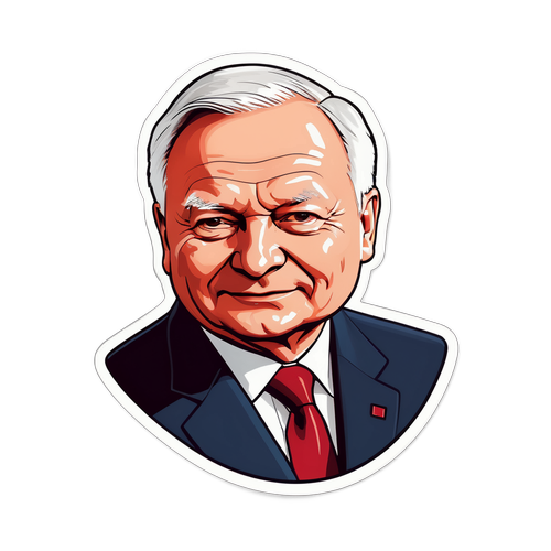 Karikaturozowany Portret Kaczyńskiego
