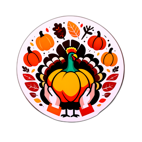 Adesivo a tema del Ringraziamento