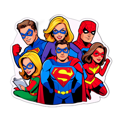 Superhero News Anchors Sticker