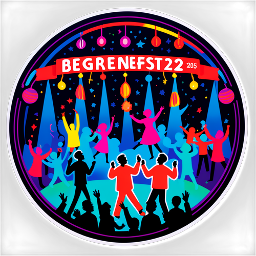 Festlig klistremerke for Bergenfest 2025