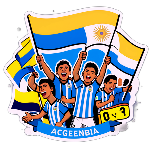 Khán giả cổ vũ trong trận Argentina vs. Colombia