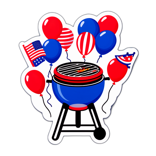 Festlig klistermærke til amerikansk fest