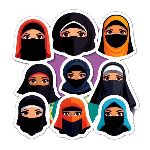 Különböző stílusú és színű burkák sokfélesége