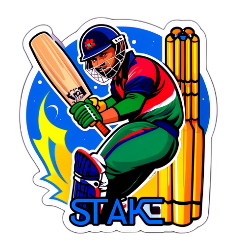 क्रिकेट-थीम वाला स्टिकर: सिलhet टाइटन्स और ढाका कैपिटल