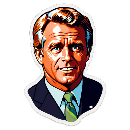 Descoperă Inspirația: Robert F. Kennedy Jr. într-un Stil Retro – Un Mesaj Memorabil în Fundalul Istoric American!