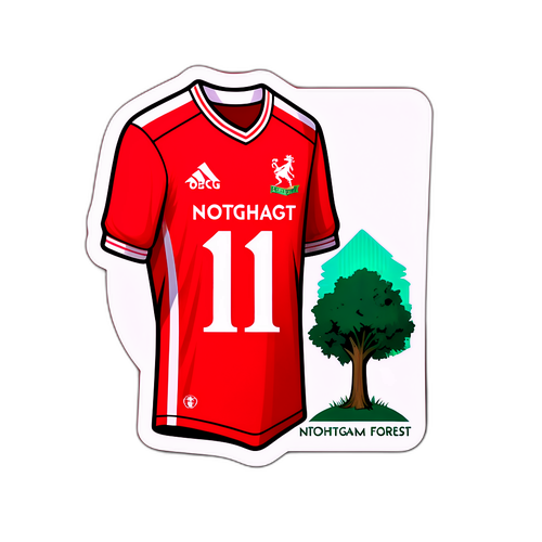 Εικονική φανέλα της Nottingham Forest με ιστορικά στοιχεία