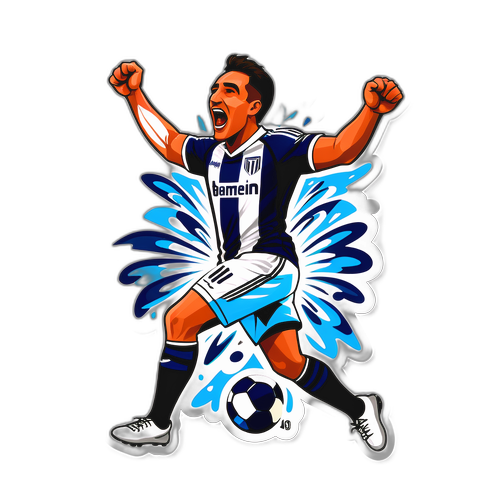 Celebración Emocionante de Gol en el Partido Talleres vs San Martín