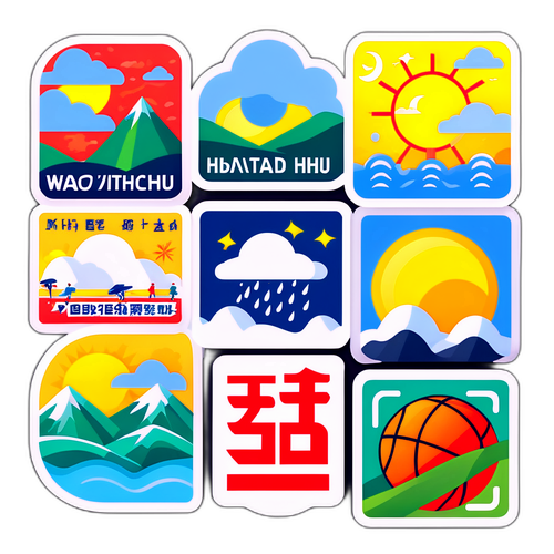 新竹運動會天氣貼紙設計