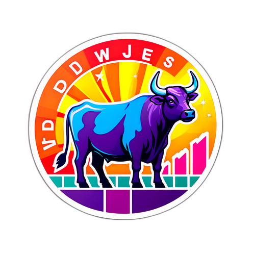 डॉव जोंस इंडस्ट्रियल एवरेज ग्राफ स्टिकर