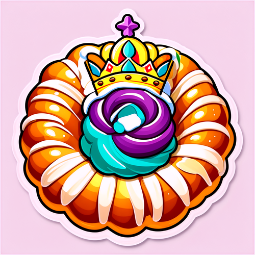 Whimsical Rosca de Reyes Sticker