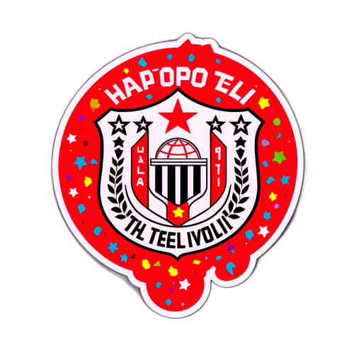 מדבקה מהנה של סמל 'הפועל תל אביב'