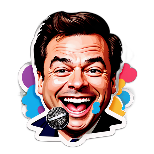 Sticker van Jimmy Fallon Lachend