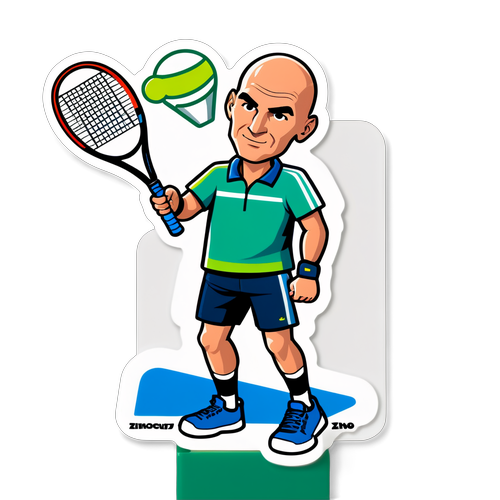 Sticker van Zizou Bergs - Tennisheld in de Maak