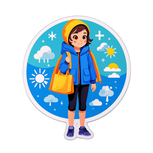 날씨에 따라 옷 추천 스티커