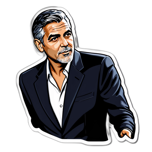 Clooney en una reunión elegante