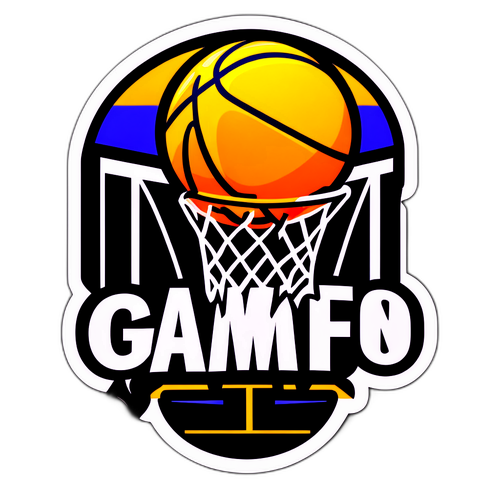 Basketball Hoop na Sticker: 'Game On'