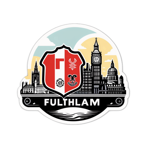 Logo Fulham dan Nottingham Forest dalam Latar Belakang London