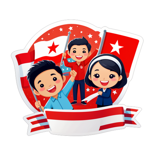 Sticker ng Pagdiriwang ng Eleksyon sa Singapore
