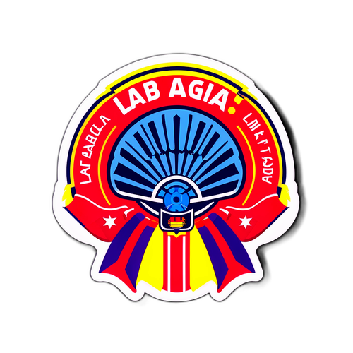 Sticker ya Rangi Inayohusisha Mashabiki na Bidhaa za Timu za La Liga