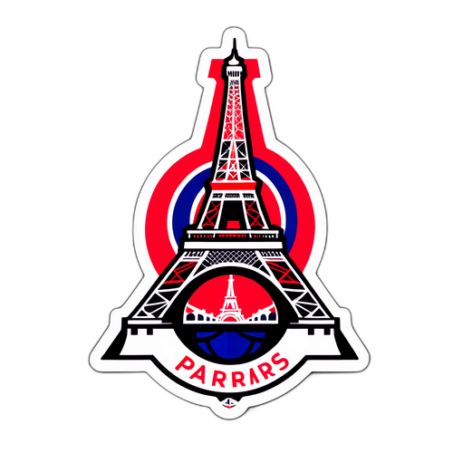 Muundo wa Kisasa wa Emblemu ya PSG na Mnara wa Eiffel