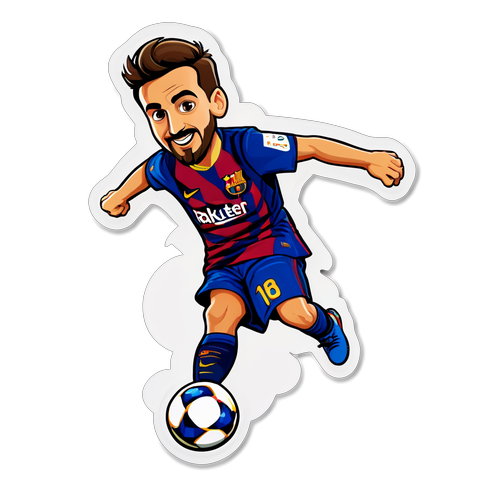 Stiker Merayakan Barcelona melawan Leganes