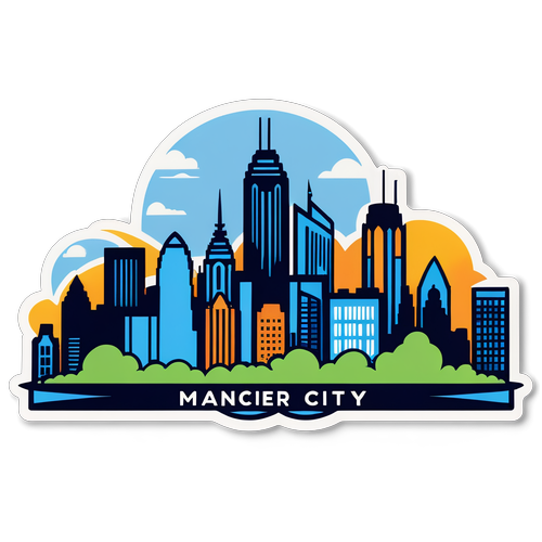 Manchester City's Skyline: A Vibrant Tribute to Triumph and Team Spirit!