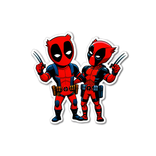 Deadpool och Wolverine: De Bästa Vännerna - En Klistermärkessensation med Humor och Färg!