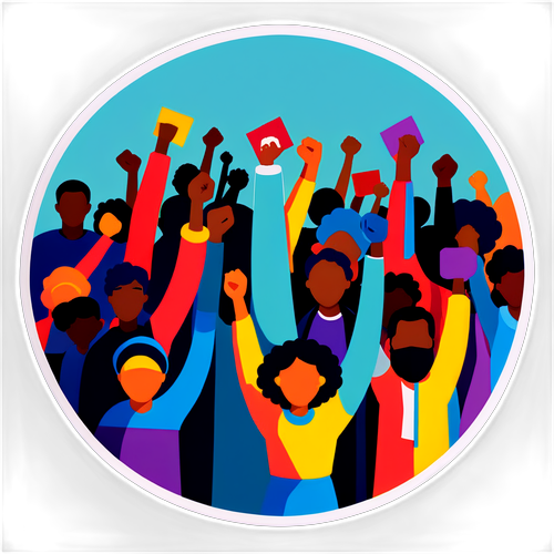 Illustratie van een protest tegen onrecht