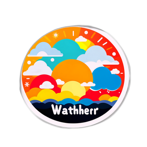 Simbol Cuaca Berwarna-warni
