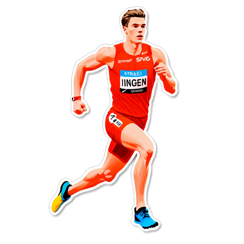 Jakob Ingebrigtsen Sprinting mot Målstreken