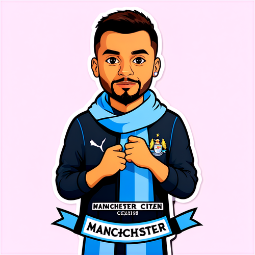 Sticker de un fanático del Manchester City