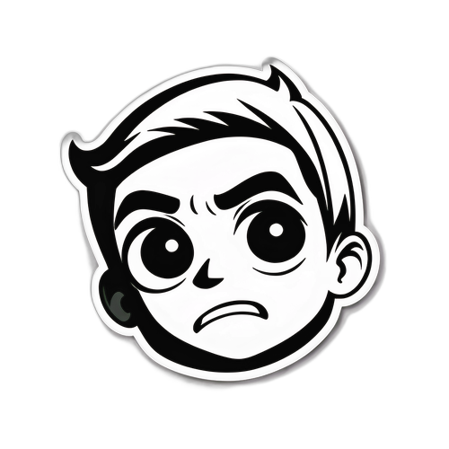 סטריקר מינימליסטי עם דמות מסדרת עלי קליי