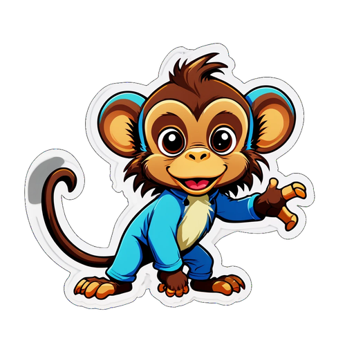 Cute Monkey Sticker