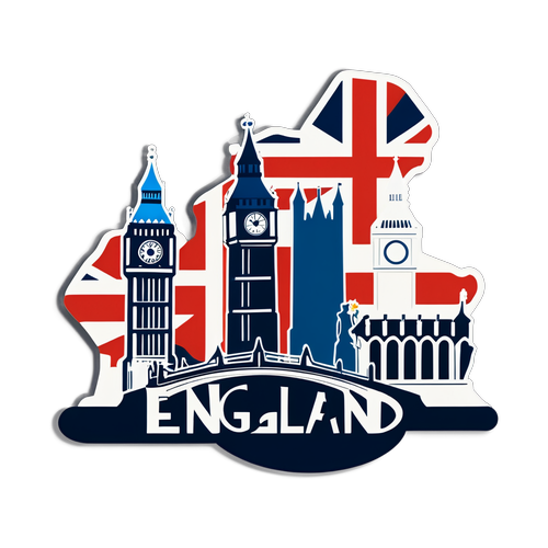 Silhouette Keren Landmark Ikonik England: 'England' Terintegrasi Secara Kreatif!