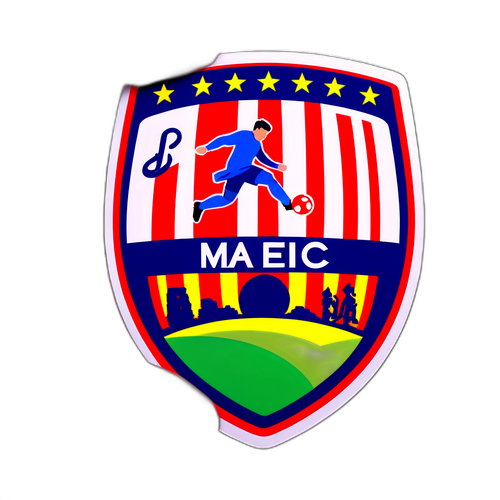Sticker cu peisaj de primăvară și antrenamentele echipei Atlético Madrid