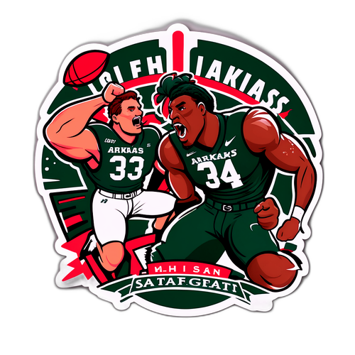 Arkansas vs. Michigan State Rivalry Sticker