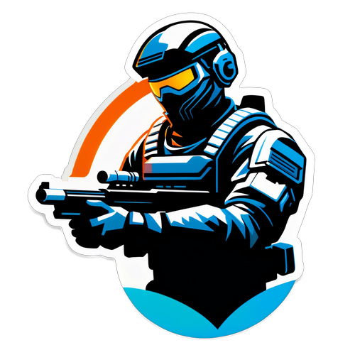 Futuristische Strijdkracht: Black Ops 6 Sticker