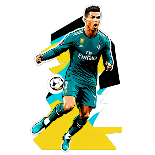 Sticker di Cristiano Ronaldo in Azione