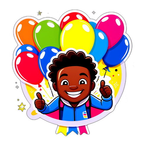 Sticker van Edino uit Dorsten met Ballonnen