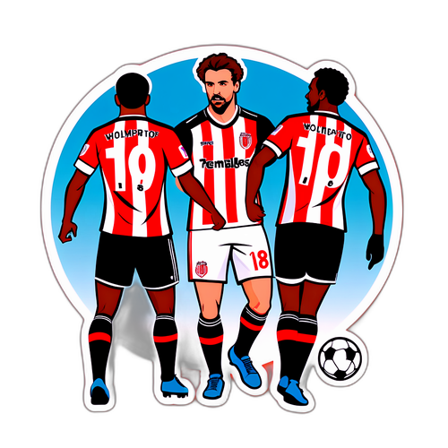 Sticker reprezentând meciul Brentford - Wolverhampton